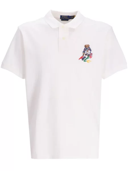 Haftowane polo Polo Ralph Lauren polarowe białe