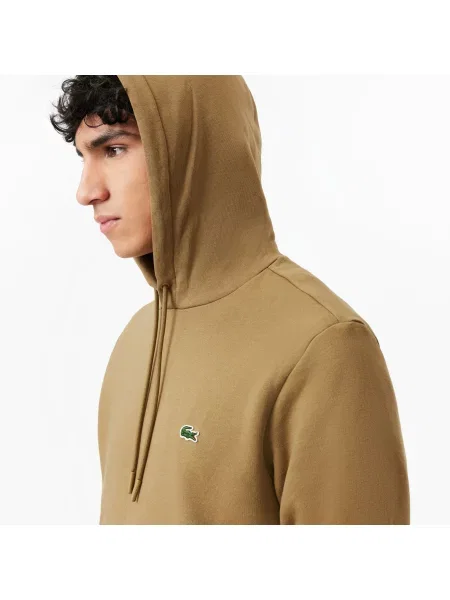 Lacoste Bluza Z Kapturem brązowa