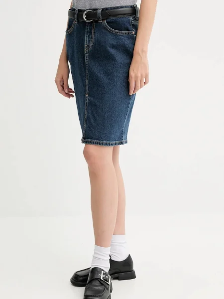 Džínová sukně Levi's mini pouzdrová modrá
