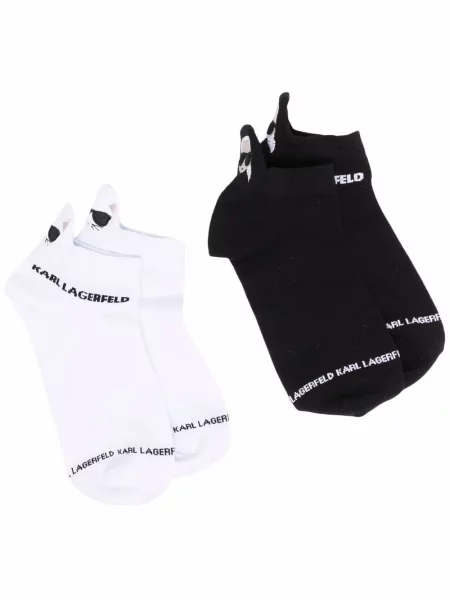 Чорапи Karl Lagerfeld бродирани черно