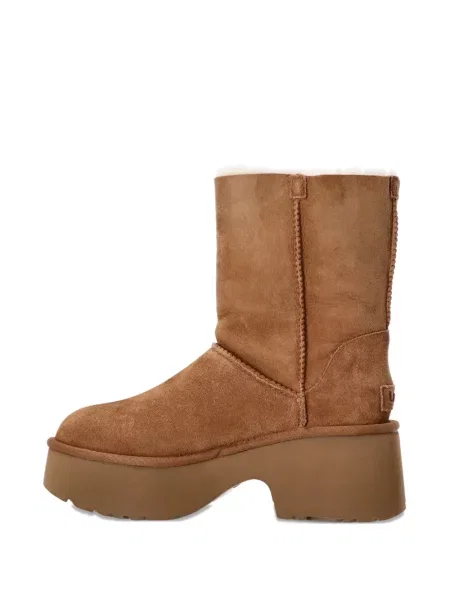 Botine Ugg din piele de căprioară cu platformă maro