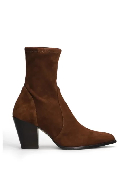 Μποτάκια Stuart Weitzman σουέντ καφέ