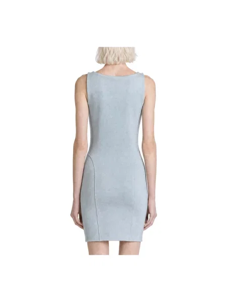 Sukienka mini Alaïa skórzana niebieska