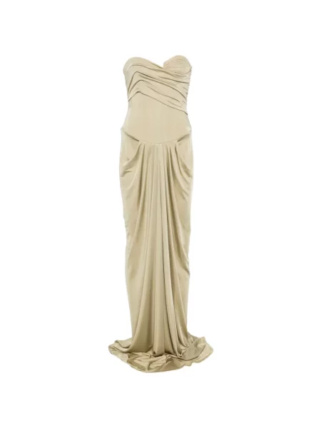 Drapované maxi šaty The New Arrivals Ilkyaz Ozel zelené