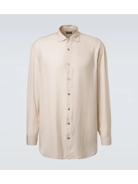 Cămașă Giorgio Armani din satin bej