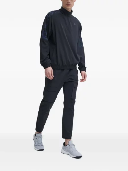 Pantaloni cargo Reebok cu autograf negru
