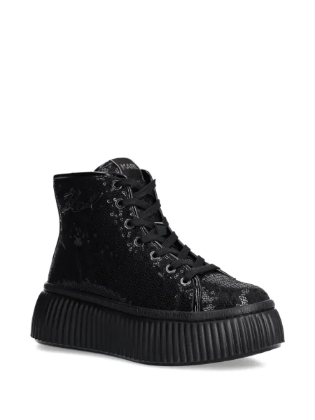 Sneakerși Karl Lagerfeld cu paiete negru