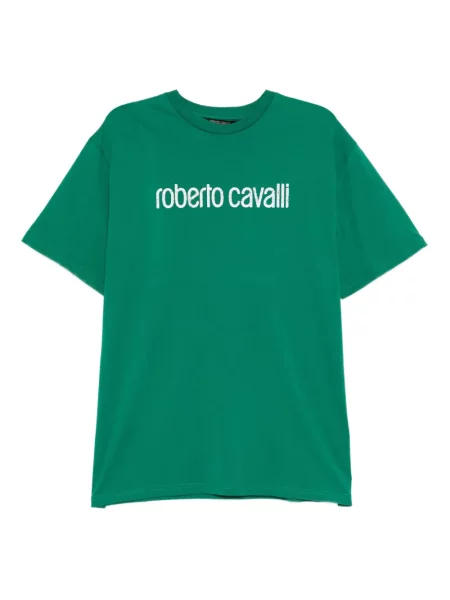 Tricou Roberto Cavalli cu imagine verde