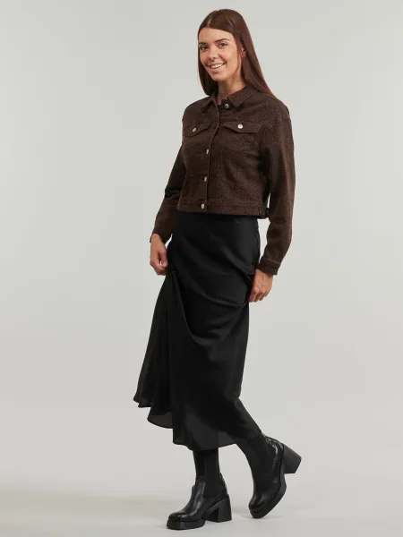 Geacă Only cu imprimeu animal print maro