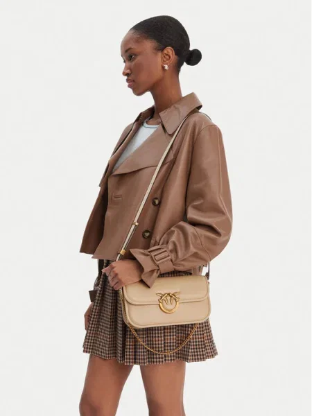 Geantă PINKO Love Box Baguette Al PLTT bej