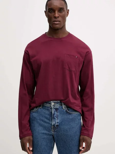 Тениска с дълъг ръкав Tommy Hilfiger червено