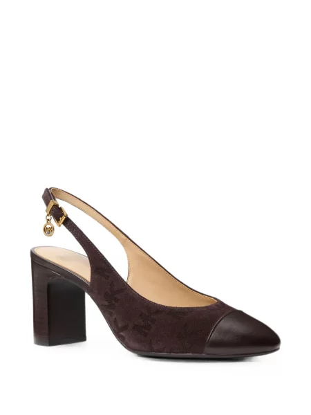 Pantofi cu toc Michael Kors din piele de căprioară slingback maro