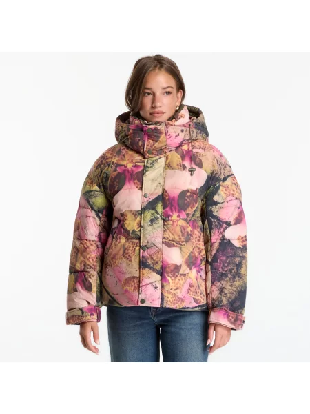 Kabát Desigual Orchid Lacroix Coat Red M červený