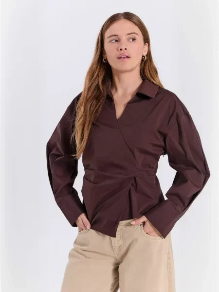 NORR Tricou Otilia închis maro