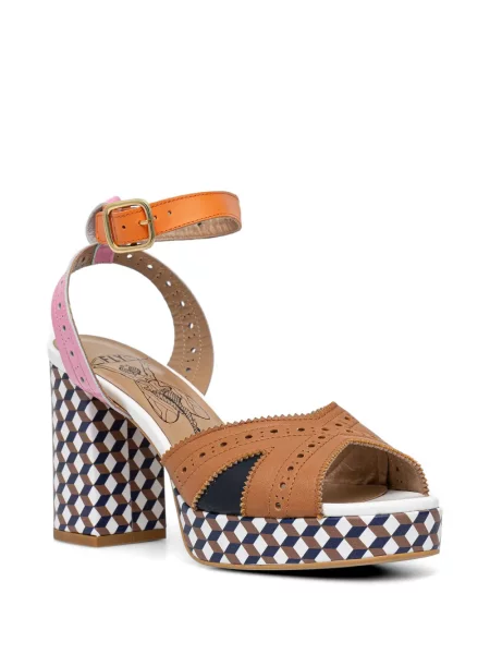 Pantofi cu toc Fly London cu platformă maro