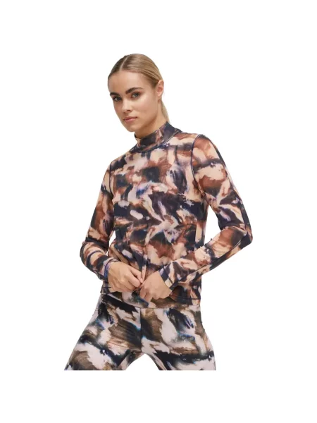 Tricou Casall cu imagine cu imprimeu abstract maro