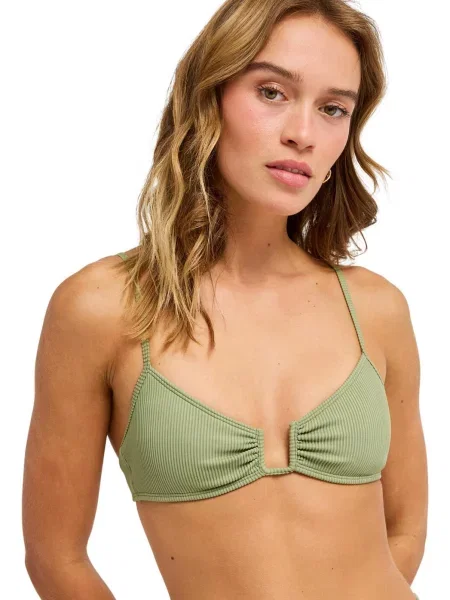 Stanik bikini typu bralette dla Kobiety ROXY LOVE zielony