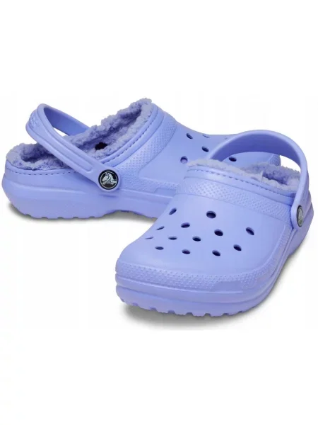 Chodaki Dla Dzieci Crocs Classic Lined Clog fioletowe