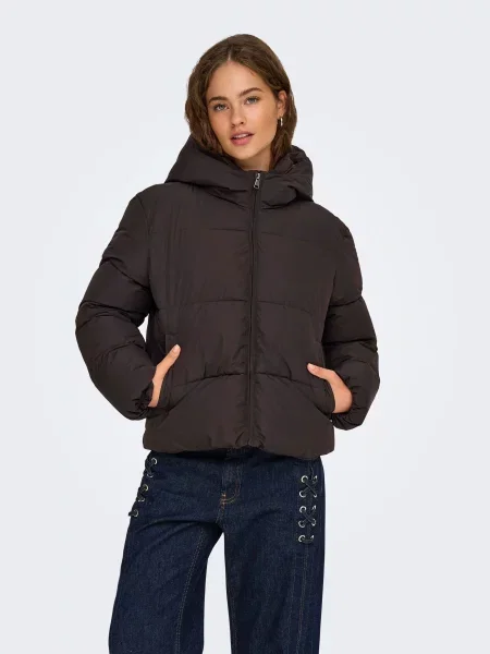 Зимова куртка Only JUTA SHORT PUFFER OTW темно-коричневий коричнева