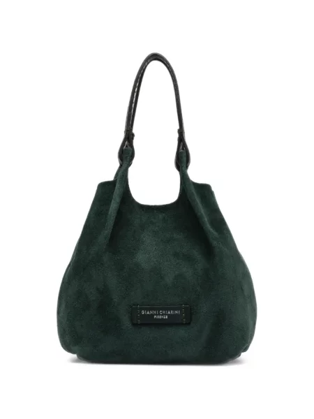 Geantă Gianni Chiarini din piele de căprioară verde