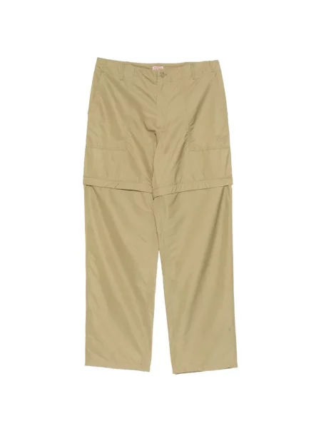 Pantaloni Kenzo cu broderie verde