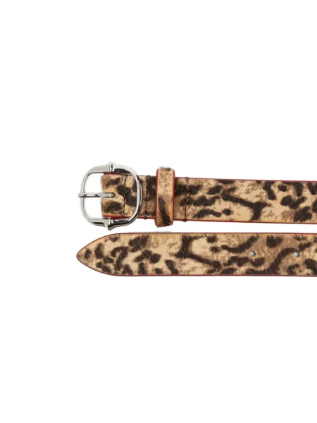 Curea Isabel Marant cu imagine cu model leopard cu cataramă