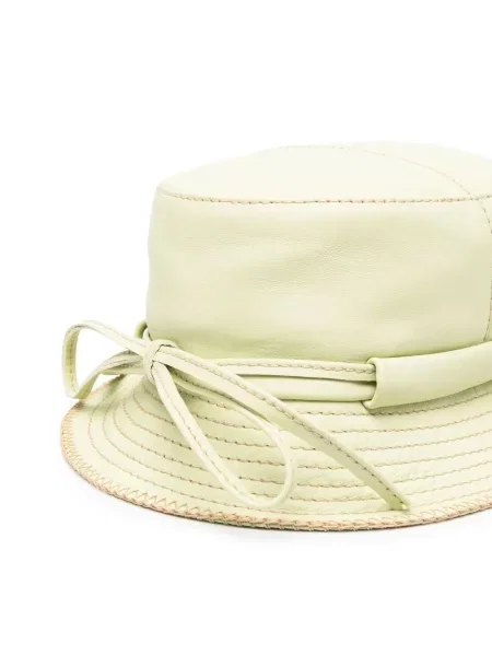 Pălărie Jacquemus din piele verde