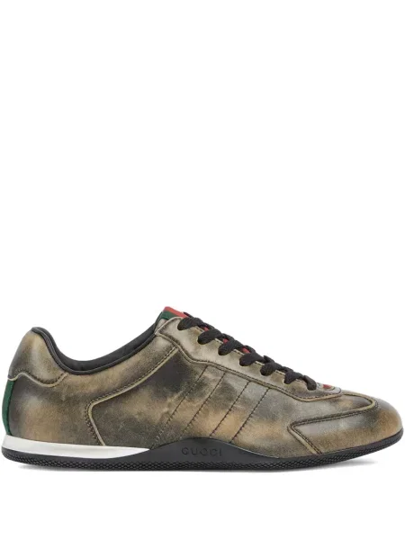 Sneakerși Gucci zdrențuiți cu dungi maro