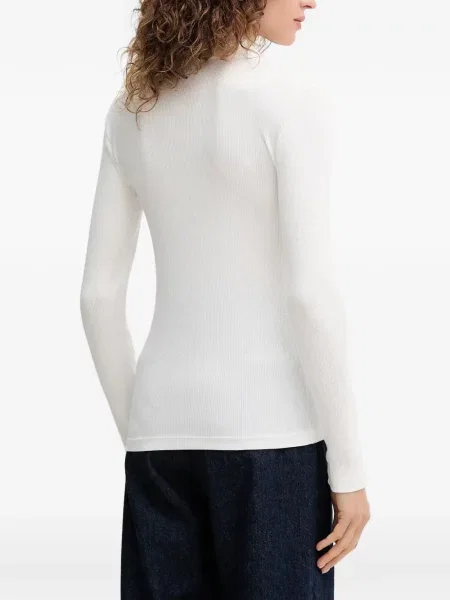 Lung tricou polo Lacoste alb