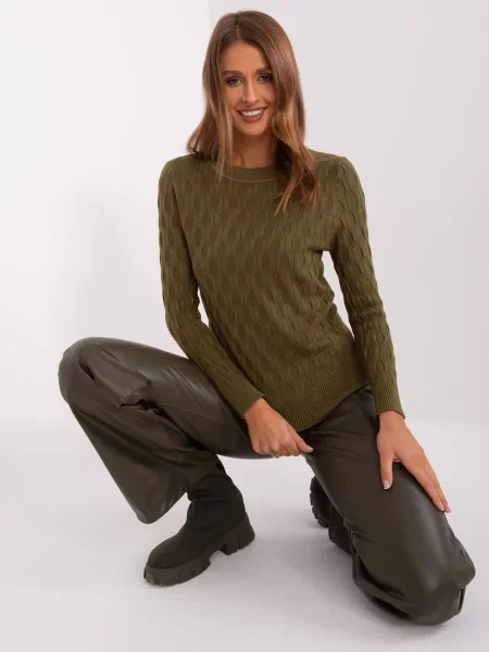 Sveter Fashionhunters khaki