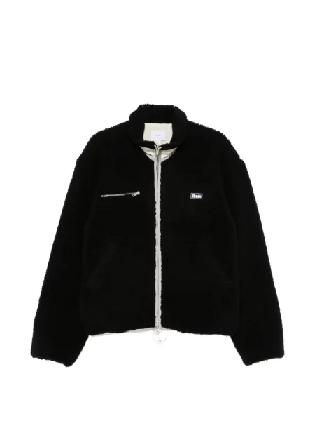 Geacă Rhude din fleece cu autograf negru
