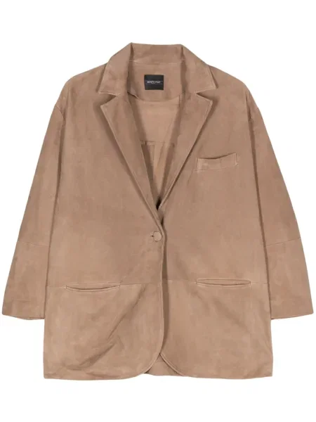 Marynarka Simonetta Ravizza zamszowa jednorzędowa