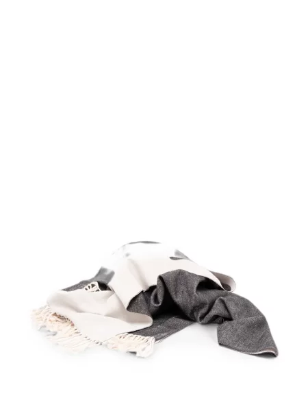 Fular Twinset cu franjuri negru