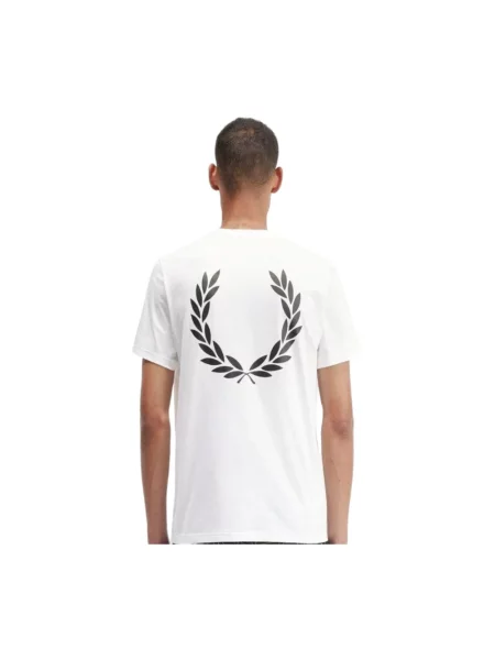 Koszulka Fred Perry z nadrukiem biała