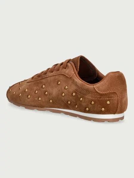 Tommy Hilfiger TH BELLA LOW PROFILE STUDS sneakersy zamszowe brązowe