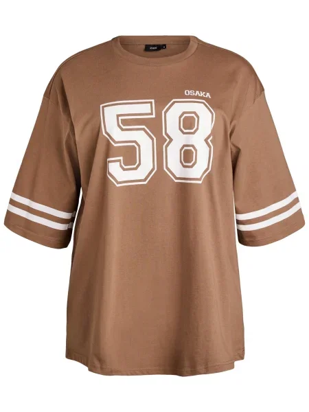 Zizzi Tricou supradimensional ENILLA ombră alb