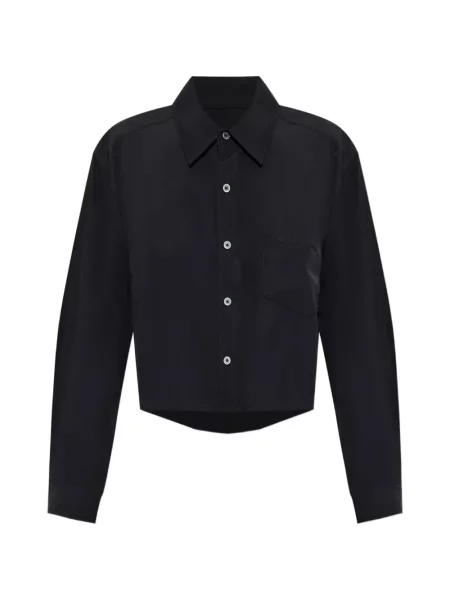 Decupat cămașă Alexander Wang cu broderie negru