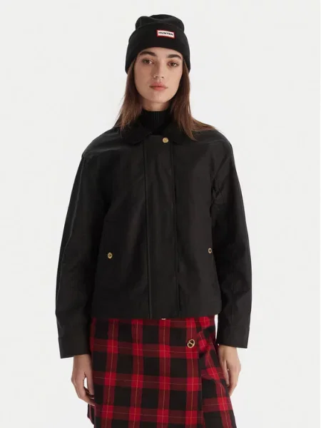 Hunter Μπουφάν μεταβατικό Leith Oversize μαύρο