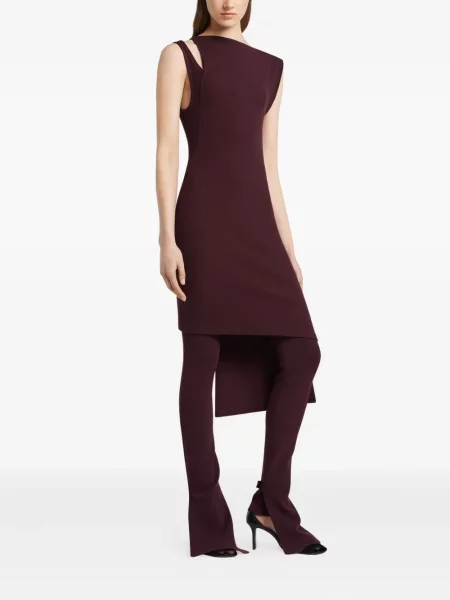 Rochie midi Courreges până la genunchi de costum roșu