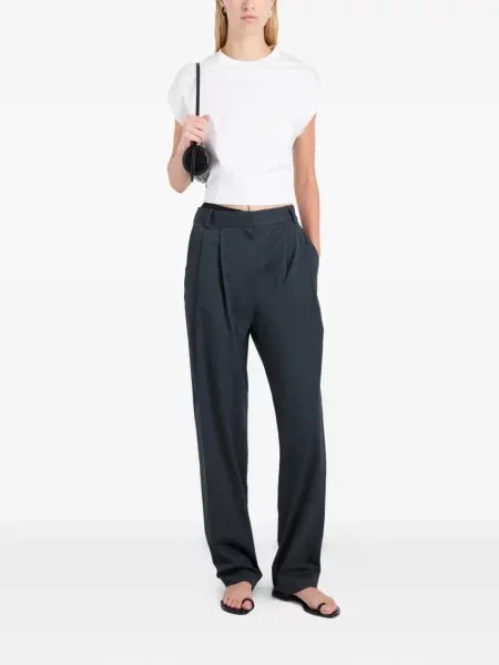 Pantaloni Proenza Schouler White Label plisate alb