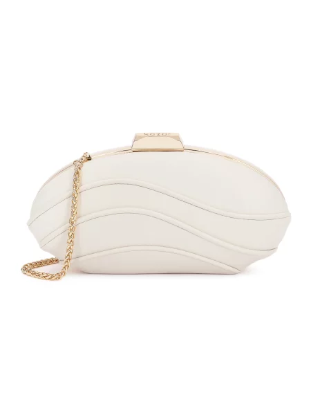 Kopertówka Kazar skórzana biała