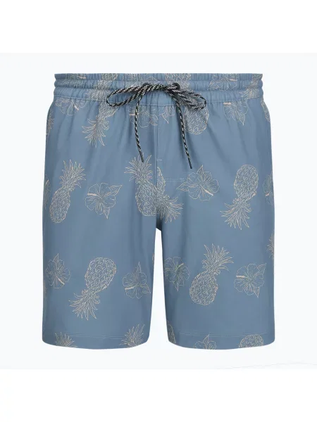 Pantaloni scurți de baie pentru bărbați Hurley Pineapple Volley Swim Short Blue/Brown albastru