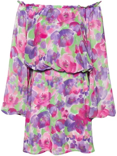 Rochie Rotate Birger Christensen cu model floral cu imagine violet