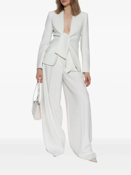 Pantaloni Max Mara plisate alb