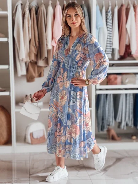 Rochie midi Dstreet până la genunchi cu model floral gri