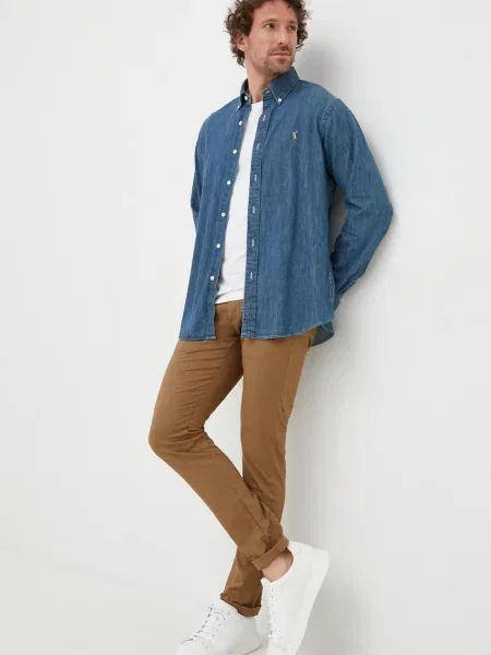 Джинсова сорочка Polo Ralph Lauren regular комір button-down
