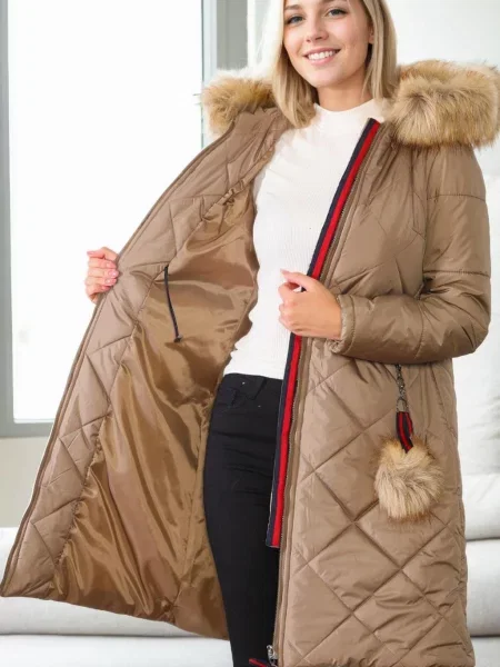 Palton de blană Dewberry maro