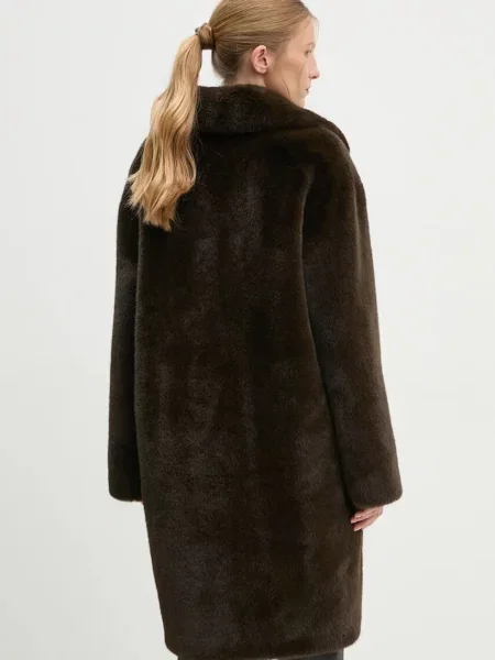 Stand Studio palton Camille Cocoon Coat femei de tranzitie oversize maro