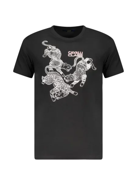 Tricou Cavalli Class cu imagine negru