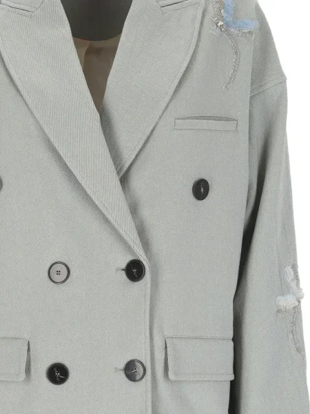 Sacou Forte_forte cu broderie verde